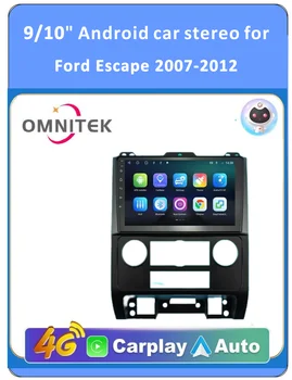 OMNITEK 2 Din Android Avto Radio Večpredstavnostnih Za Ford Escape Mazda Tribute 2007 2008 2009 2010 2011 2012 4G Wifi GPS Carplay a