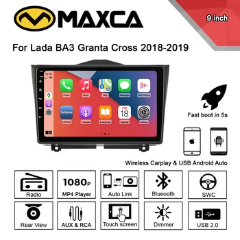 MAXCA 9 inch Brezžični Carplay Android Avto Radio Za Lada BA3 Granta Križ Multimedijski Predvajalnik Videa