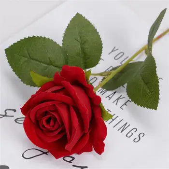 1pcs Flanela Rose Umetne Rože Domov Mizo Dekoracijo Garland DIY Šopek Lepe Rojstni dan Poroka Dekoracija