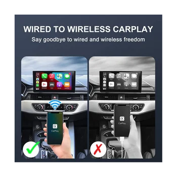 Brezžični Android Auto CarPlay Adapter Nadgradnjo 5Ghz WiFi CarPlay Ključ za Žično CarPlay Avto Pretvori Žični Brezžični,A