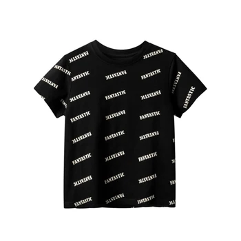 Nove Poletne Kratke majice za Velike Otroke Bombaž Otrok Črna Športna Oblačila Najstniških Pismo Tshirt Junior Oblačila 8 12Years