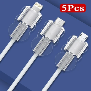 1-5pcs Podatkovni Kabel za Varovanje sluha Kabel za Polnjenje Cover za Apple Lightning Kabel Podatkov Line Zaščitna torbica za Iphone Žice Organizatorji