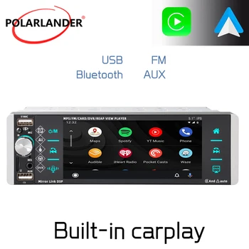 PolarLander Avto Multimedijski Predvajalnik, 1 Din 5.1 Cm MP5 Zaslon na Dotik 5188 Carplay Android Auto Mirrorlink AM RDS FM-3-USB